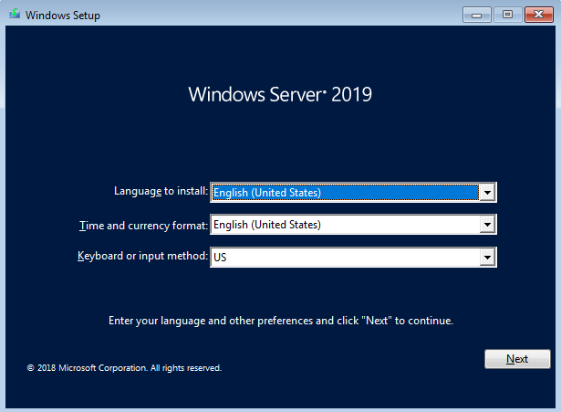 Windows Server VM VirtualBox