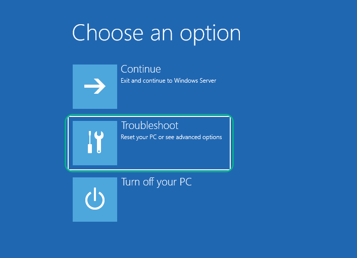 Choose an option > troubleshoot

Extend C drive VirtualBox